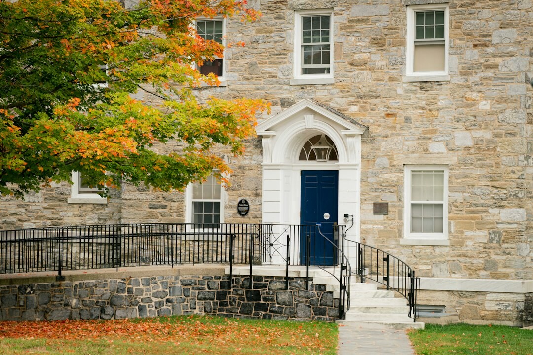 Elegant historic academic building facade